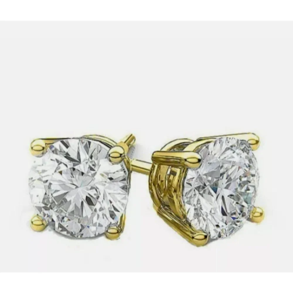 14kt gold yellow gold earrings‎ unisex masculine or feminine fine  …